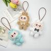 Labrador Plush Keychain in Rabbit Costume - Cute Brooch and Bag Ornament