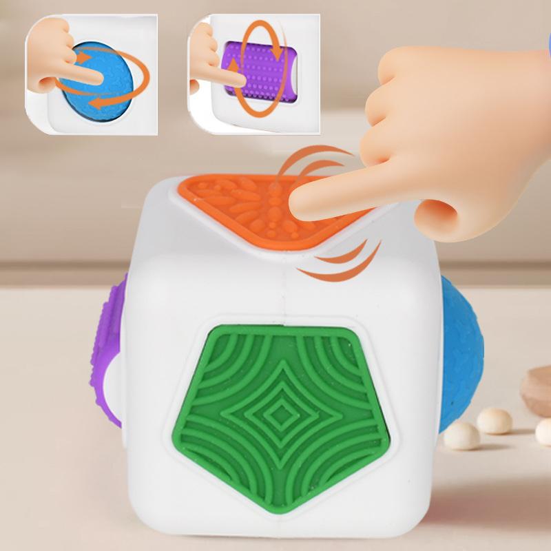 Fingertip Child Sensory Busy Cube Fidget Toy Calming Relief Anxiety Fingers Tactile Toy Kid Parish Activity Toy Gift