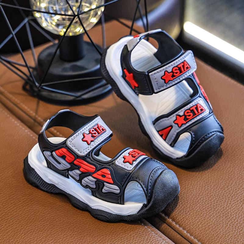 2025 Children's Sandals Summer Soft Soled Boys' Children's Velcro Children's Shoes Baby Beach Sandals