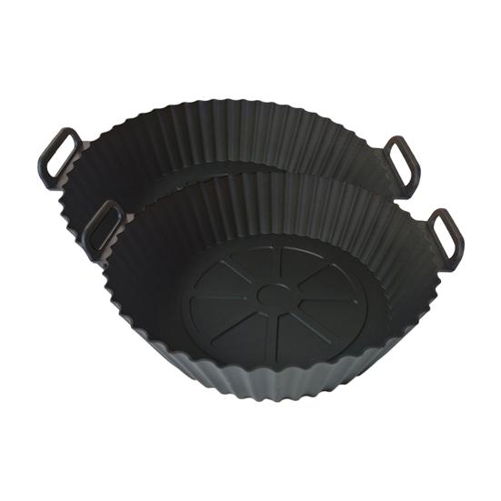 2 Adet Yapışmaz Silikon Liner Mat 8 İnç Kare Air Fryer Matı 4-7 QT Air Fryer'lar İçin Isıya Dayanıklı Bulaşık Makinesinde Yıkanabilir BPA İçermez Pişirme Aksesuarı