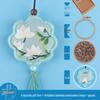 Peace Amulet Embroidery Kit: Beginner's DIY Cross Stitch Sachet Pouch