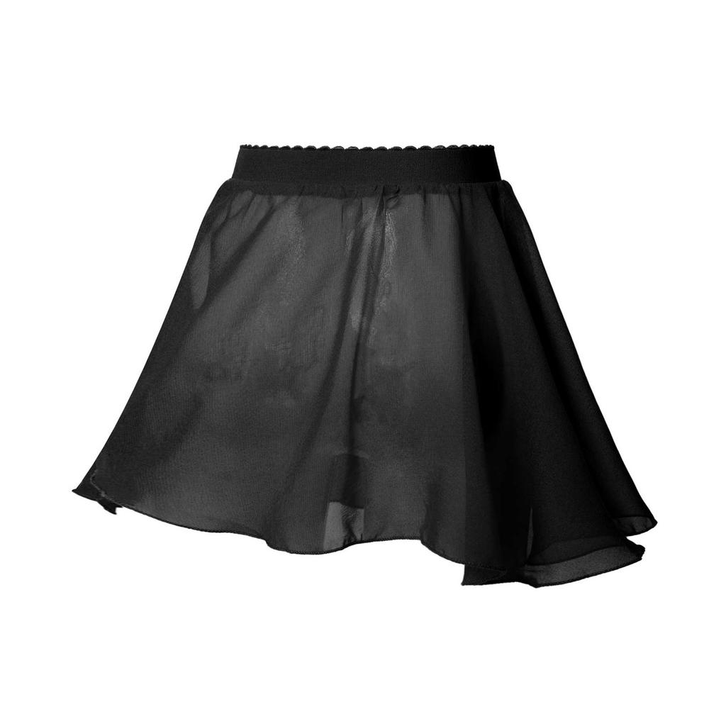 Kids Girls Ballet Wrap Skirts Sheer Chiffon Veil Skirt Dance Over Scarf Pull-on Skirt for Leotards