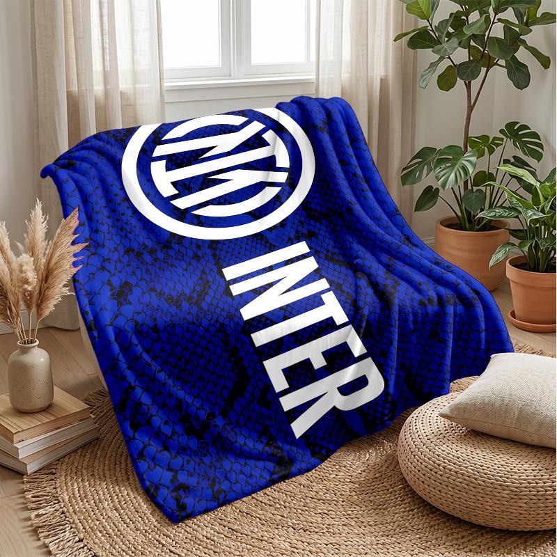 Inter Milan 3 - Theme Blanket Soft Flannel Blanket Plush Throw Blanket Cozy Sofa Bed Blanket for Home Decor