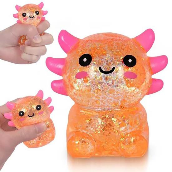 1/4ks Trblietavá Salamandra Stláčacia Hračka Úľava od Stresu Kreslená Salamandra Senzorická Hračka Dekompresná Priehľadná Zvieracia Fidget Hračka