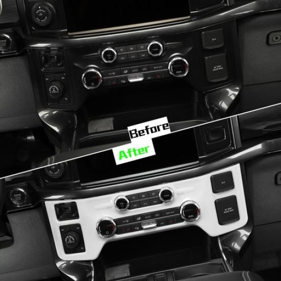 White Central Control Air Conditioner Vent AC Panel Trim Cover For Ford F150 21+