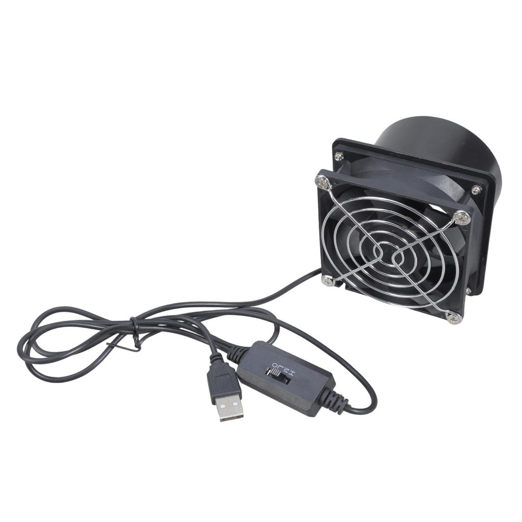 USB 5V Exhaust Fan With 3 Speed Adjustment For Kitchen Bathroom Greenhouse Plastic Ventilation Blower Removable Design