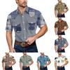 Men'S Fashionable Lapel And Shoulder Length Short Sleeved Casual Top