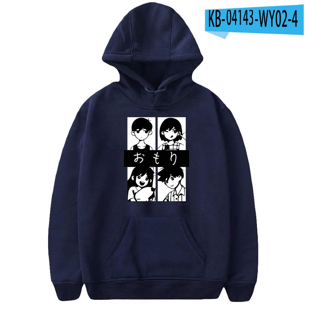 Omori Hoodie Harajuku Unisex WoUnisex Long Sleeve Sweatshirt Unisex Autumn Winter Plush Pullovers Streetwear Popular Cartoon Hoodies