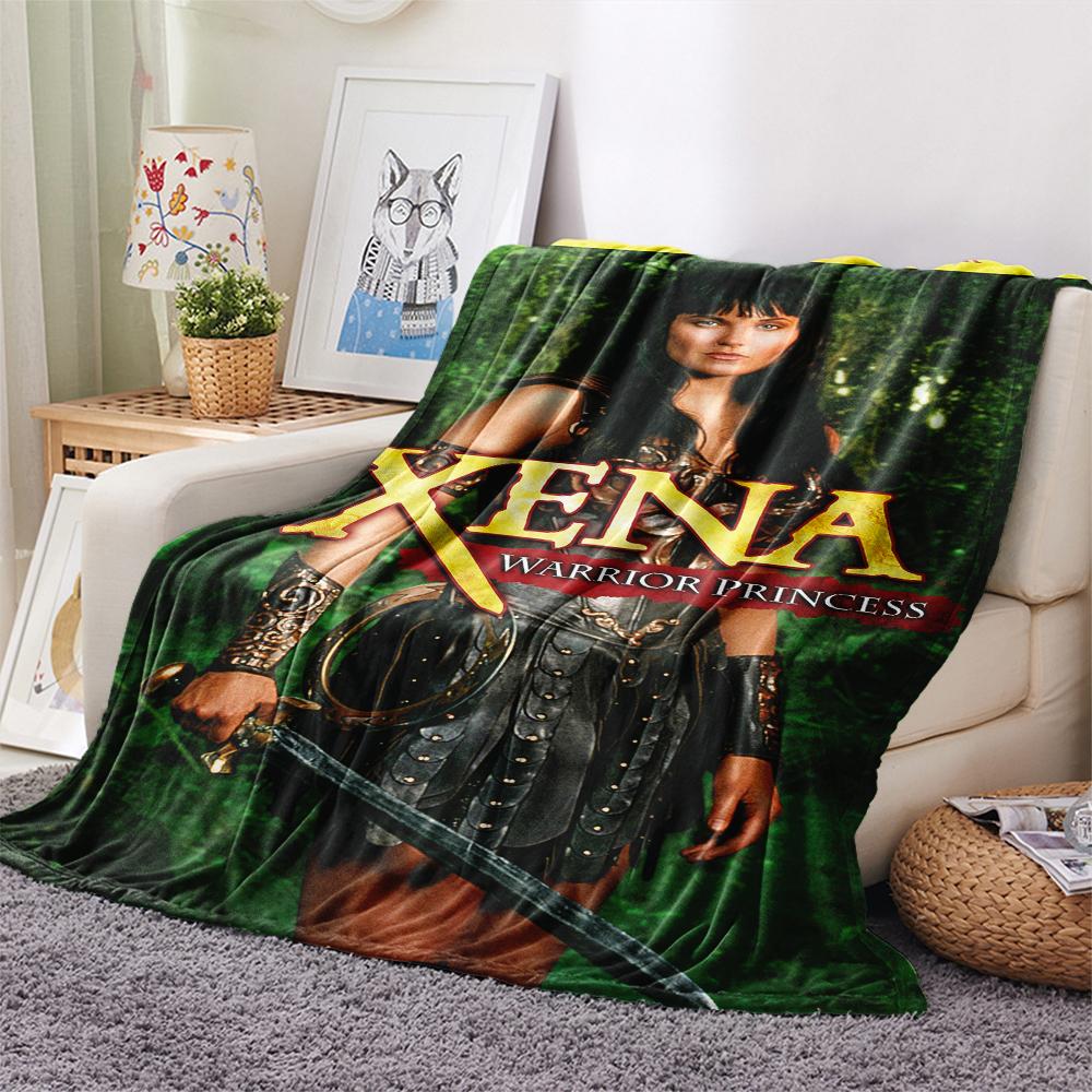 1PC Xena Warrior Print Flannel Blanket, High quality Comfortable for All Seasons, Home Decor, Warmth and Comfort, Perfect for Christmas Gifts251