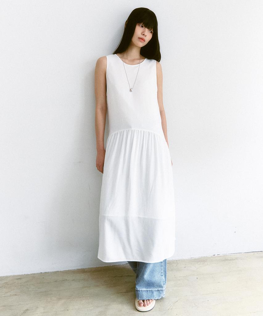 Ceme Back Point Maxi Dress(Wt)