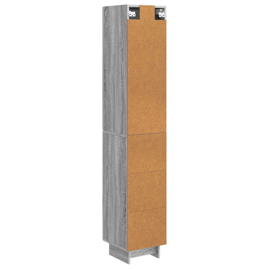 Cabinet Set 2 Pcs Grey Sonoma 34.5 X 33 X 90 Cm Particleboard