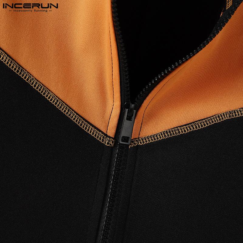 INCERUN Herren Reißverschluss Kurzarm Splicing Figurbetonte Jumpsuits Romper Bodysuits Outdoor