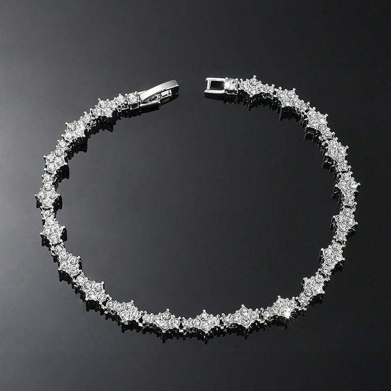 Ronde Steen Ster Cubic Zirconia Armband Hip-Hop Sieraden Voor Mannen Glanzend Elegant Modeaccessoire Klassiek Cadeau Voor Verjaardag