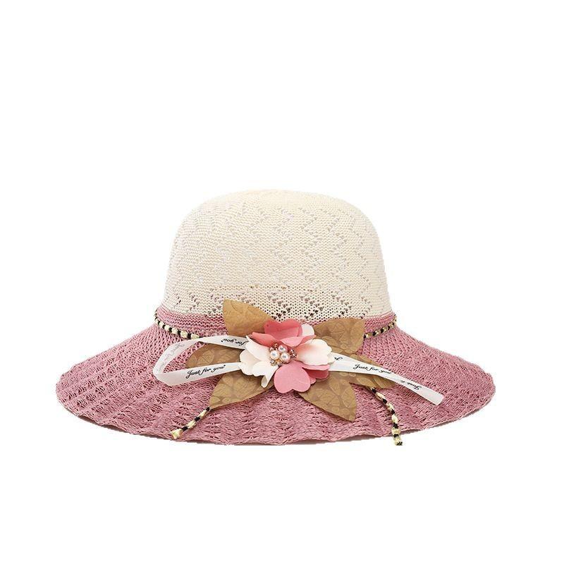 Ladies Straw Sun Hat With Big Brim For Outdoor Sunshade And Casual Style