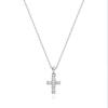 D Färg Moissanite korshänge för kvinnor 18k vitguldpläterad S925 Sterling Silver Halsband Kedja Bröllopsfina smycken
