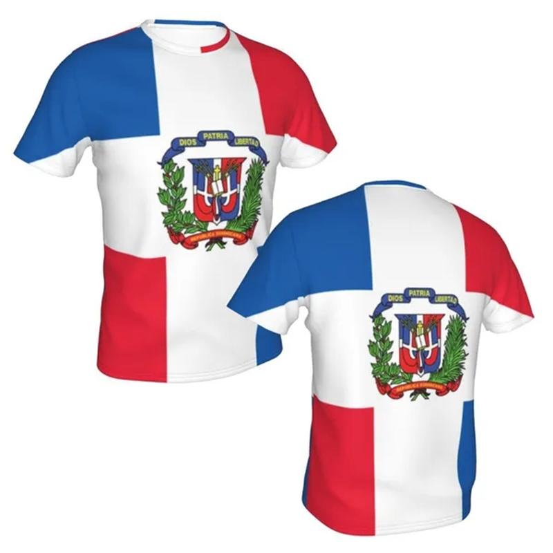 Dominican Republic 3D Printed T Shirts For Men Women Casual Street Short Sleeve Tops Breathable Comfortable Outdoor Sports Tees