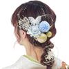 [JZOON] Hair Ornament for Coming-of-Age Ceremony, Mizuhiki, Dried Flowers, Butterfly Ornament, Popular with Yukata, Furisode, Graduation Ceremony,
