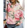 Winter Ladies 3D Flower Printed Hooded Sweater Hoodies & Sweatshirts (women’s)
