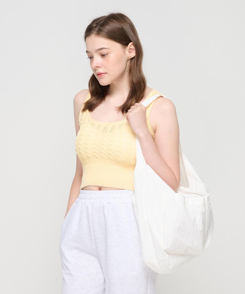 Roidesrois Exactly Two-Pocket Summer Shoulder Bag (Ivory)