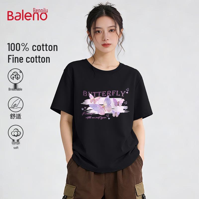 Baleno Women's Pure Cotton Loose Fit Graphic T-Shirt