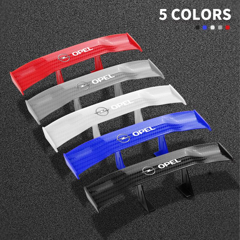 Carbon Look Car Rear Spoiler Mini Wings Small Model Decoration ABS Auto Accessories For Opel Corsa Mokka Astra Cascada Adam QS7