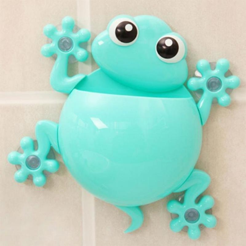 1 Stück Tier Frosch Zahnbürstenhalter Familien-Set Wand Badezimmer Aufhänger Saugnapf.
