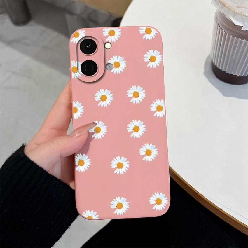 Pour Tecno Spark Go 3 2 1S 30 40 40C Pova 7 Ultra Pro Neo Coque Belle Papillon Tournesol Mode Boîtier Silicone Liquide Doux Anti-Dérapant Housse Arrière