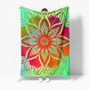Vibrant Mandala Colorful Throw Blanket Soft Fleece Blanket Decorative Bed Blanket Sofa Cover Gift