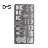 Stempelplaten Set Strikken Bloemen Kant Design Manicures Decoratie Metalen Plaat Transfer Zoete Serie Sjabloon