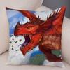 Decorazione Casa Federa Cuscino Stampa Animali Cartoni Animati Copricuscino Fantasia Drago Decorativo Auto Divano Soggiorno