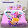 Kpop Dämonenjäger Muster Bettwäsche, Steppbett Set Steppbettbezug Kissenbezug Zuhause Geburtstagsgeschenk (1 Bettbezug + 2 Kissenbezüge, ohne Füllung)