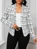 Outono Inverno Novo Cardigan Slim Fit Temperamento Xadrez Manga Comprida Pequeno Fato Jaqueta da Moda