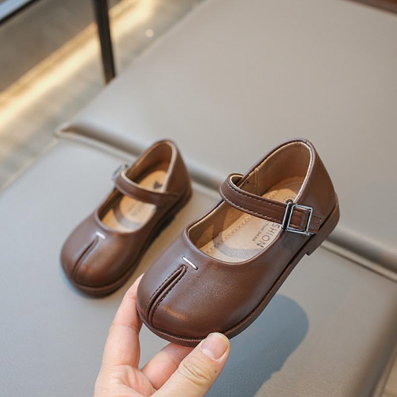Korean Style Children's Shoe for Girl Fashion Spring Non-slip Kids Leather Shoe Causal Versatile Toddler Flats Single Shoes