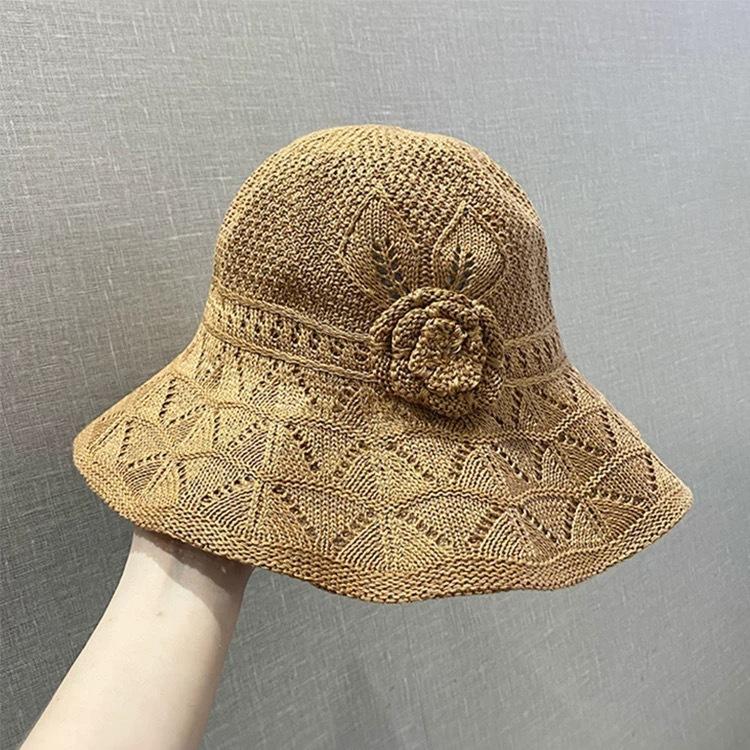 Reversible belt bucket hat women's Korean version trendy sun hat summer thin breathable face sunscreen hat sun hat woman