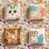 Cute You Shou Yan Cushion Cover Home & Car Multi-Scene Pillow Cover - Reversible, Soft & Durable For Daily Use