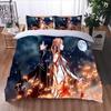 Sword Art Online Bed Covers Bedding Set,Cartoon Cover Modern Printed 2/3Piece Set 1 Bed Cover,Birthday Gifts