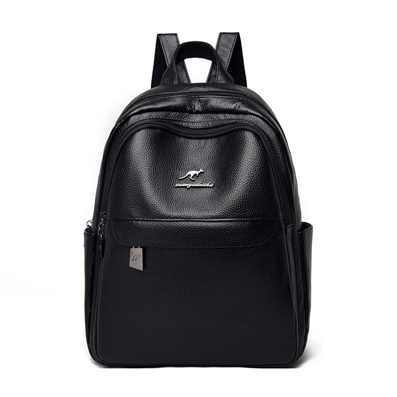 New Soft Leather Backpack for Women's Bag Casual Soft Leather Anti-theft Simple Backpack Trend