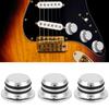 3PCS Metal Volume Control Knobs Silver Color Bass Knobs Guitar Bass Knobs For Electric Guitar