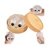 (White) Glitter Dumpling, Glitter Dumpling Squishy Box, Anxiety Relief Fidget Sensory Soft Squeeze Decompression Dough Stress Gifts (Blue)
