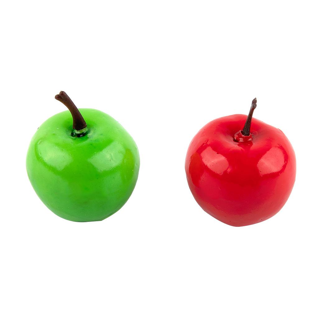 Green Simulation Fruit Plastic Play Toys Props Red Simulation Fruit 3.5cm X 3cm