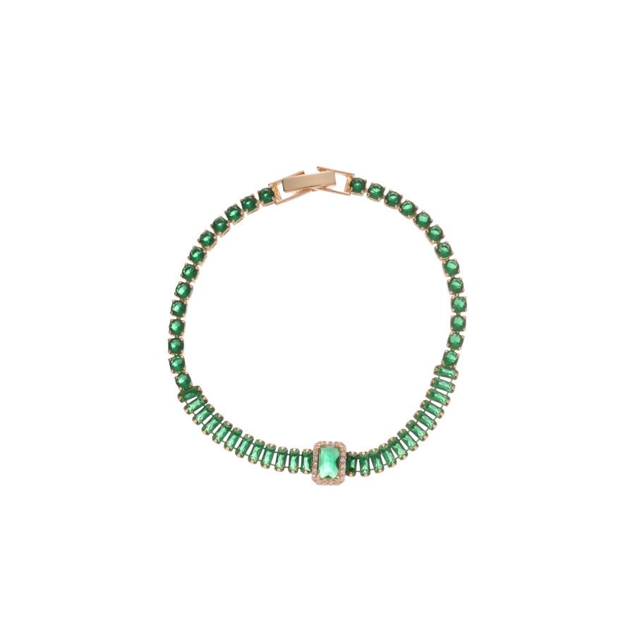 Elegant Geometric Zirconia Clasp Bracelet for Women - Ultra-Shiny, Fashionable, High-End Jewelry