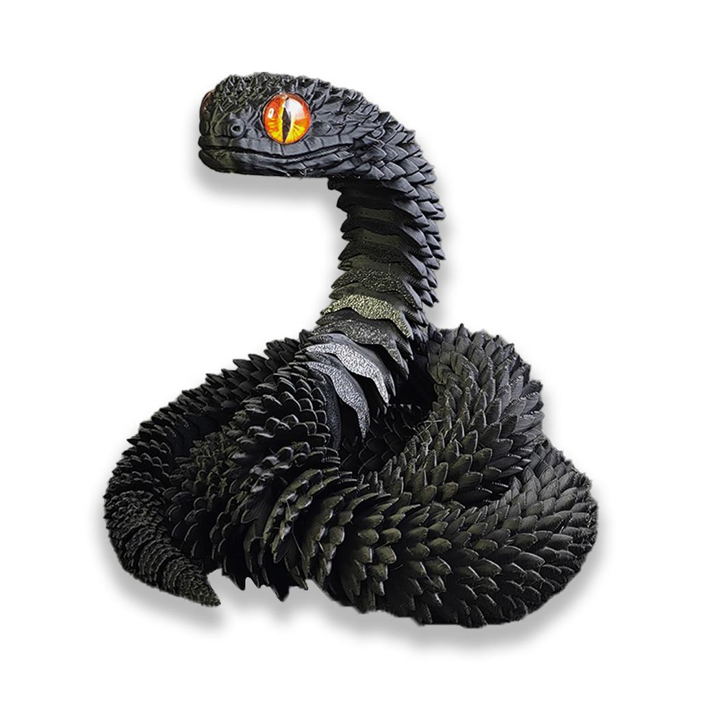 60Cm 3D Printed Snake Rotatable Joints Snake Figurines Creative Home Office Desktop Crafts Ornament New Year Crafts Gift