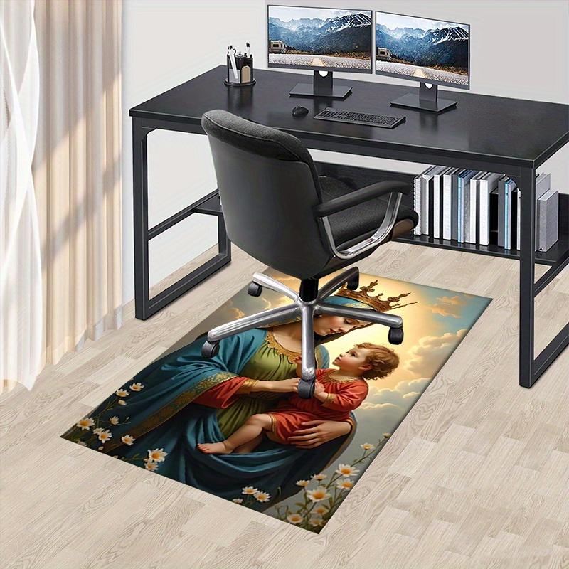 1pc Virgin Mary,Child Jesus,Serenity Office Carpet Soft Polyester Entrance Carpet Washable Non Slip