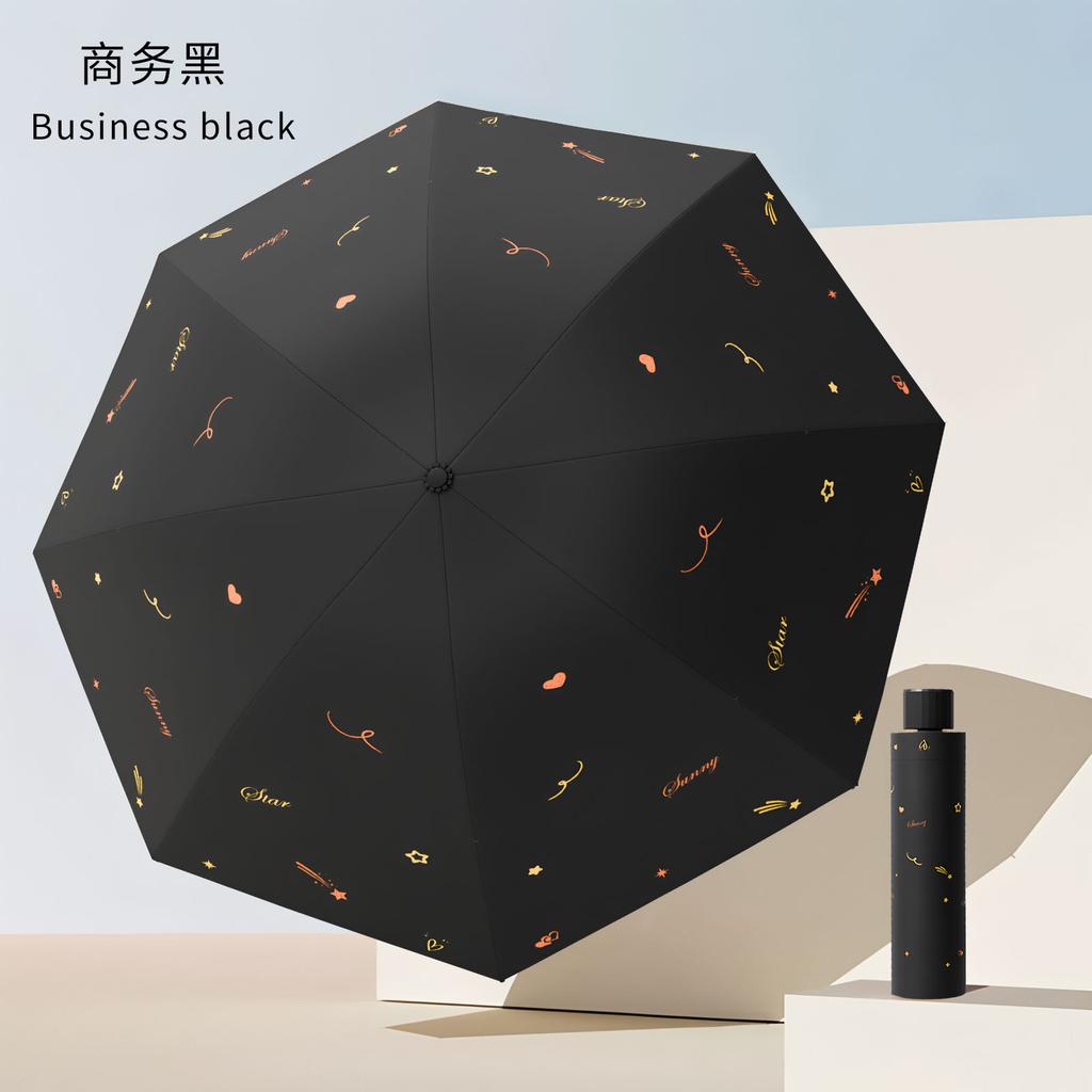 High-value manual umbrella, sun and rain parasol, women's sunscreen umbrella, UV protection sun umbrella, vinyl tri-fold umbrella