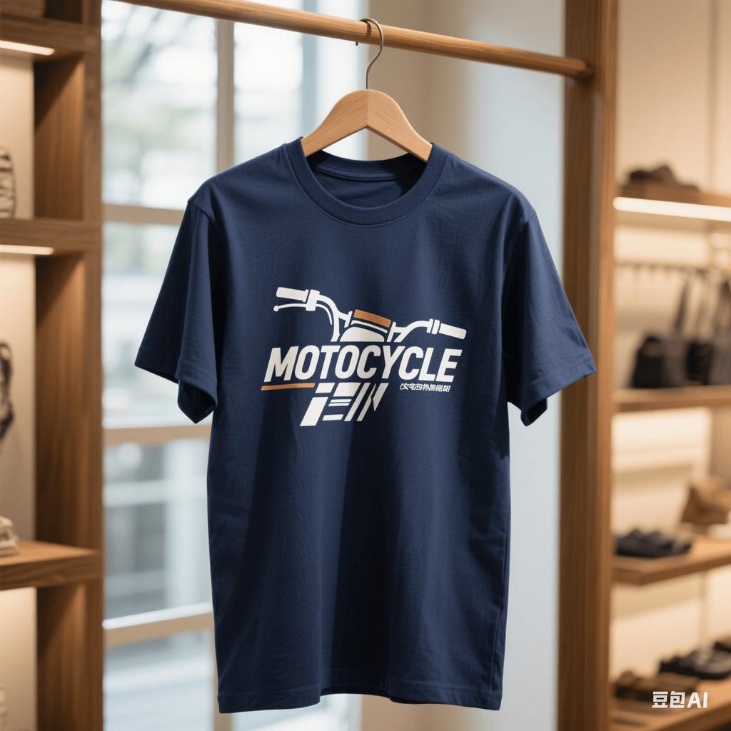 Summer Hot-selling Men's Cotton T-shirt Motorcycle Elements Moto Wheel Print Loose Sweat-absorbing Sports Cycling Print Tee Top