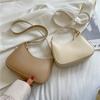 Fashion Handbags New Retro Solid Color PU Leather Shoulder Underarm Bag Women's Casual Hobos Purses and Handbag Ladies Hand Bags