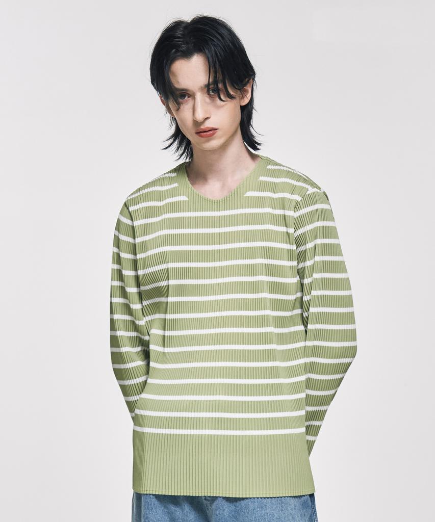 Waiowai Striped Pleated T-Shirt_2 Colors