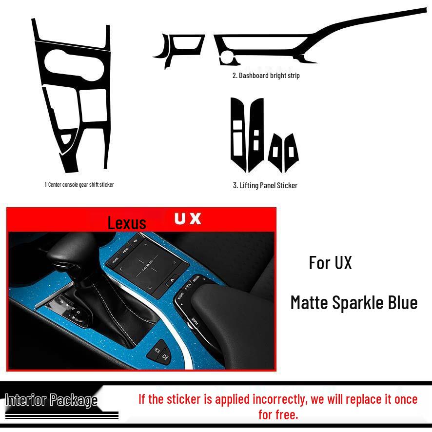 Sterrenhemel Koolstofvezel Console Sticker voor 19-20 Lexus UX Interieur Versnellingspook Modificatie