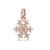 Sparking Rose Gold Charm Beads Dangle European Original Fit Copper Bracelet Necklace Beads For Diy Jewelry Women Gift