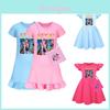 Kpop Demon Hunters Girl Short Sleeve Sleep Dress With Ruffled Hem For Ki Comfort